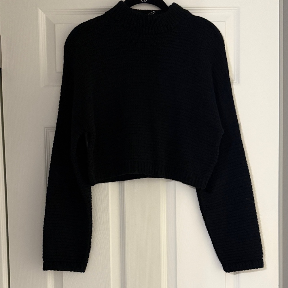 New with tags! Express Black Cropped Turtleneck Sweater